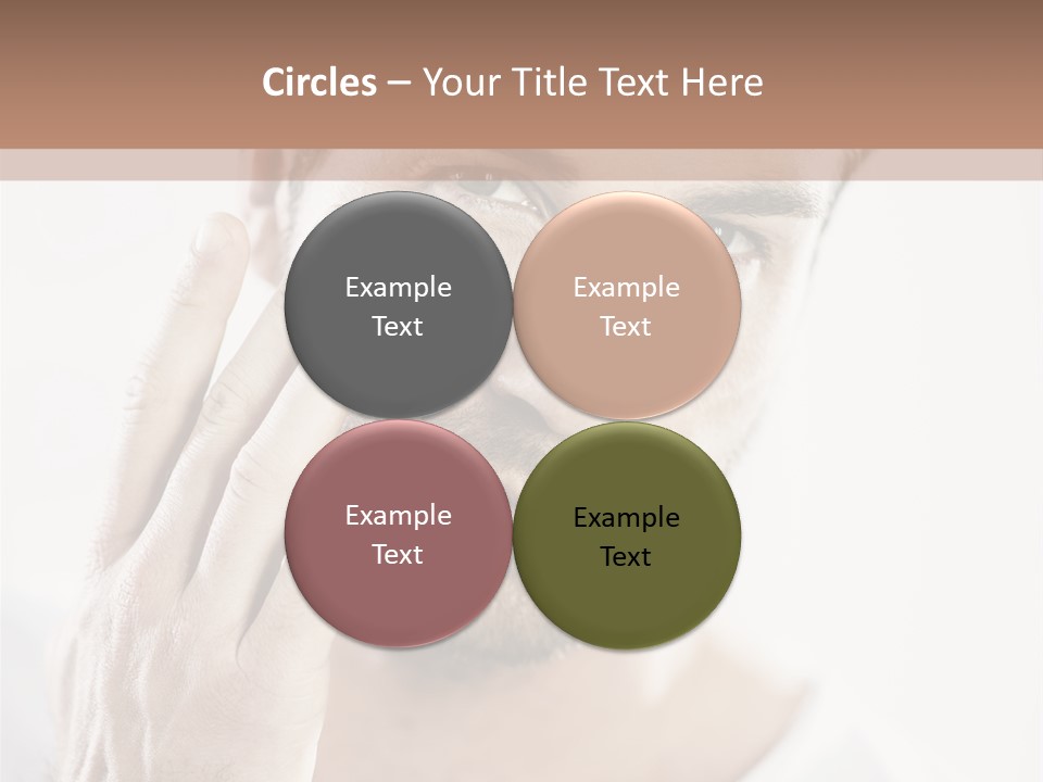 A Man Holding His Hand To His Face PowerPoint Template