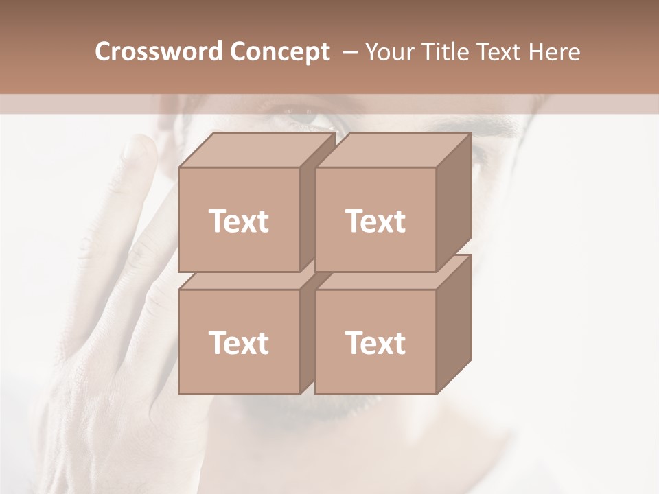 A Man Holding His Hand To His Face PowerPoint Template
