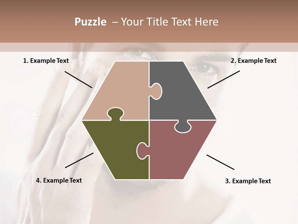 A Man Holding His Hand To His Face PowerPoint Template