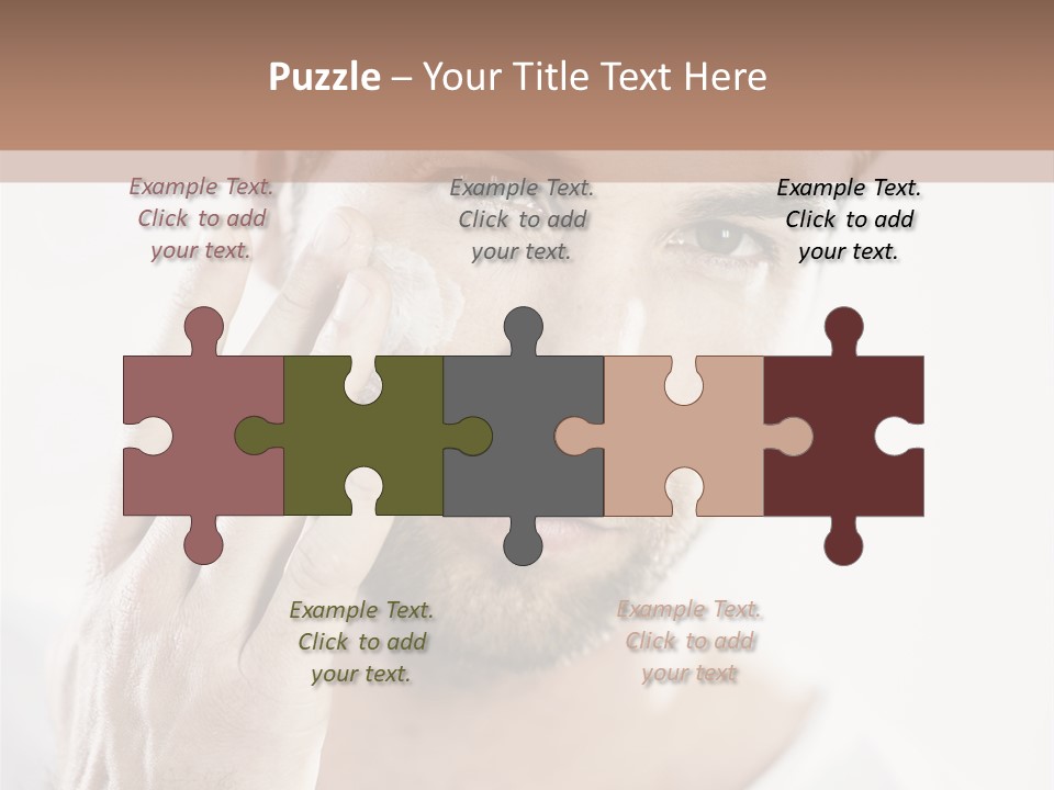 A Man Holding His Hand To His Face PowerPoint Template