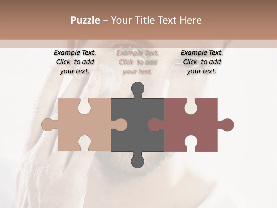 A Man Holding His Hand To His Face PowerPoint Template