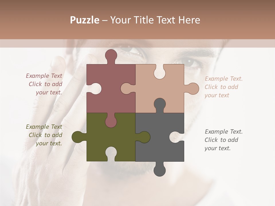 A Man Holding His Hand To His Face PowerPoint Template