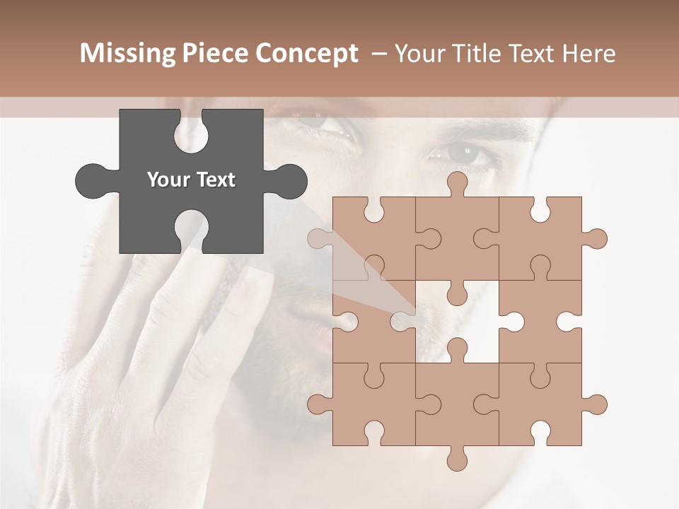 A Man Holding His Hand To His Face PowerPoint Template