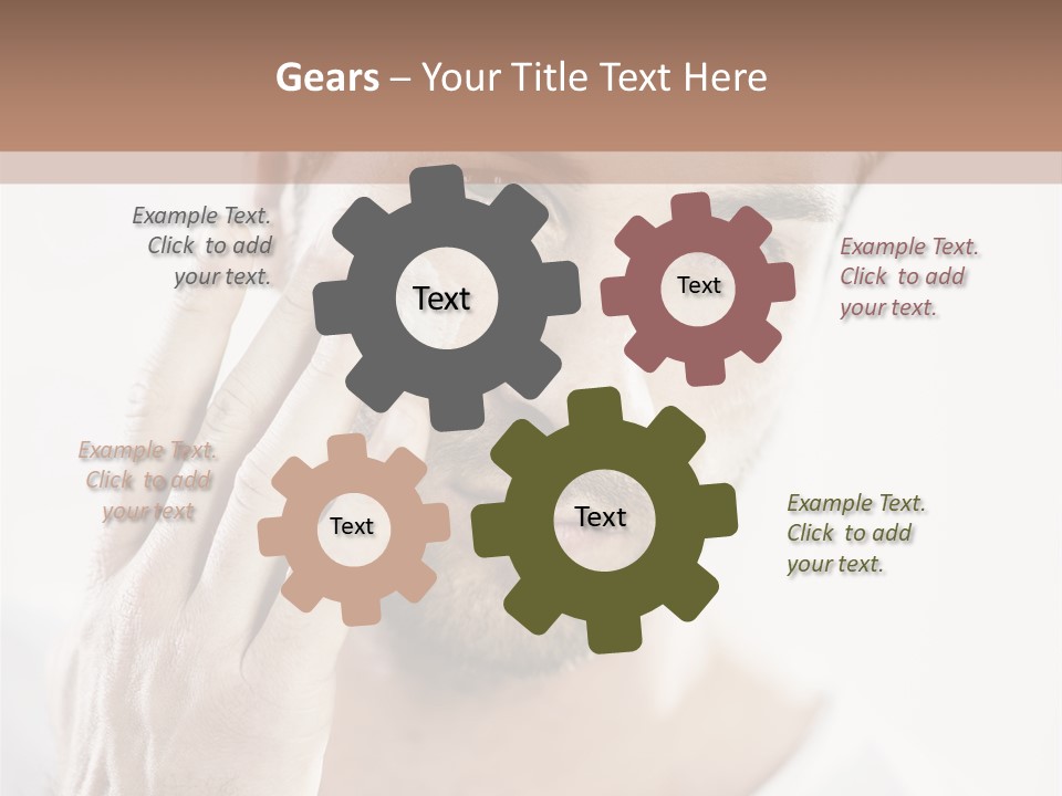 A Man Holding His Hand To His Face PowerPoint Template