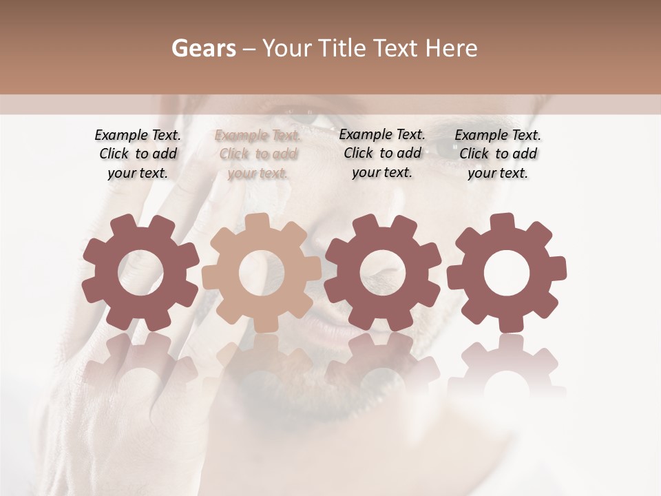 A Man Holding His Hand To His Face PowerPoint Template