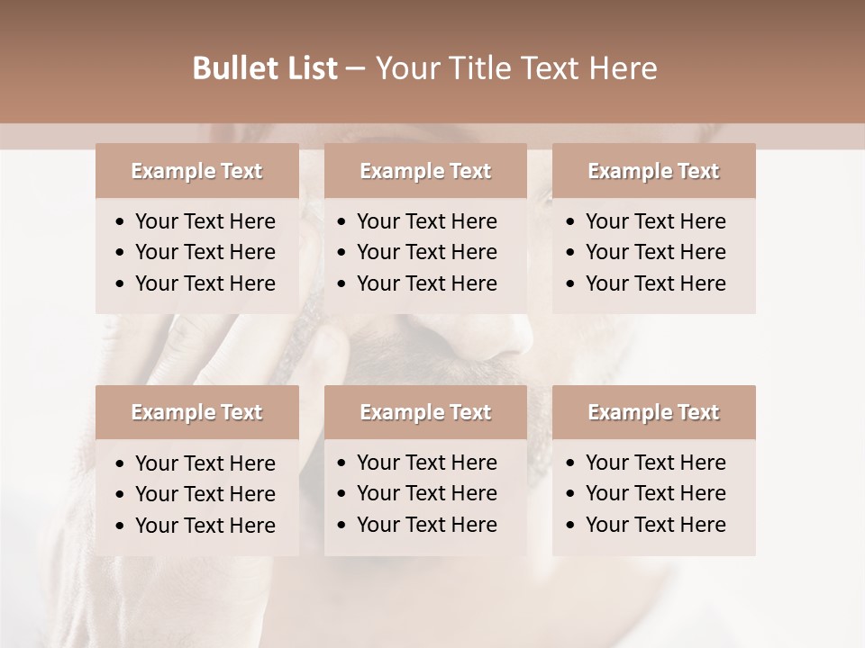 A Man Holding His Hand To His Face PowerPoint Template
