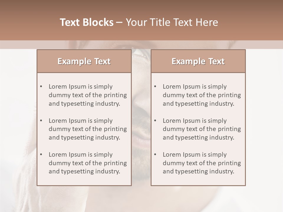A Man Holding His Hand To His Face PowerPoint Template