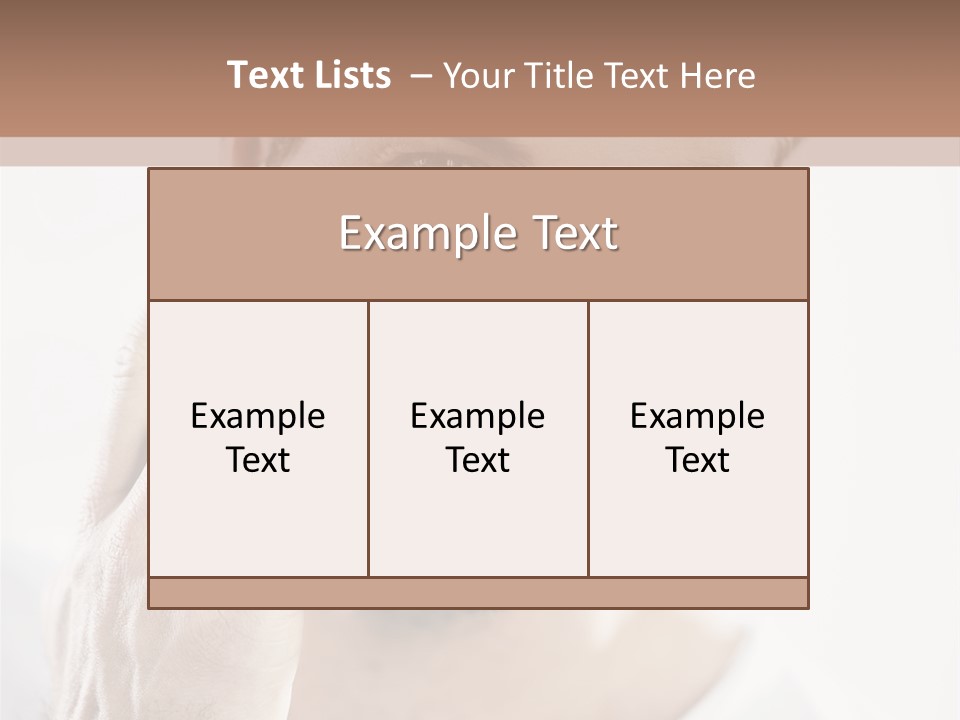 A Man Holding His Hand To His Face PowerPoint Template