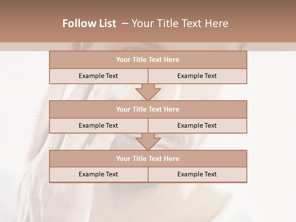 A Man Holding His Hand To His Face PowerPoint Template
