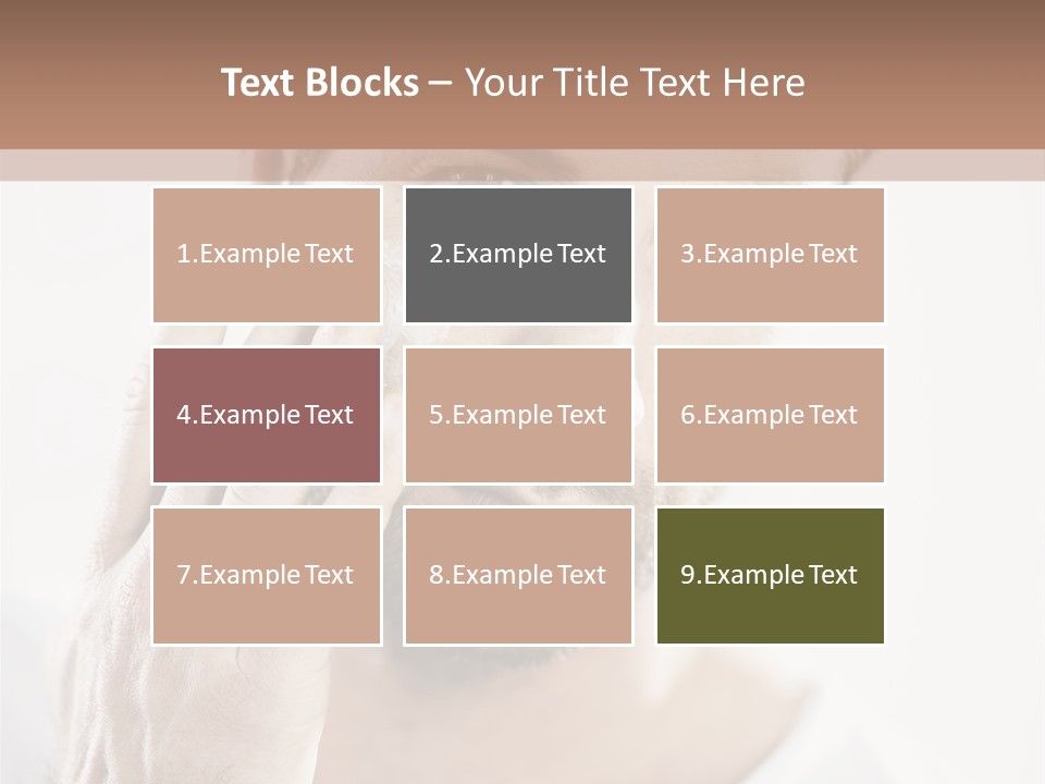 A Man Holding His Hand To His Face PowerPoint Template