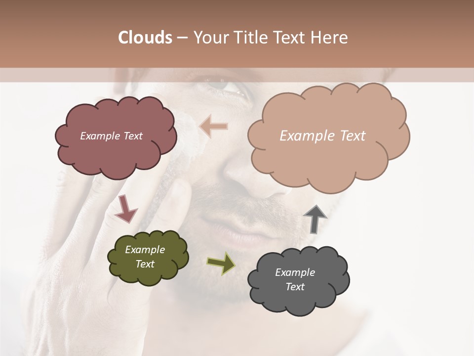 A Man Holding His Hand To His Face PowerPoint Template