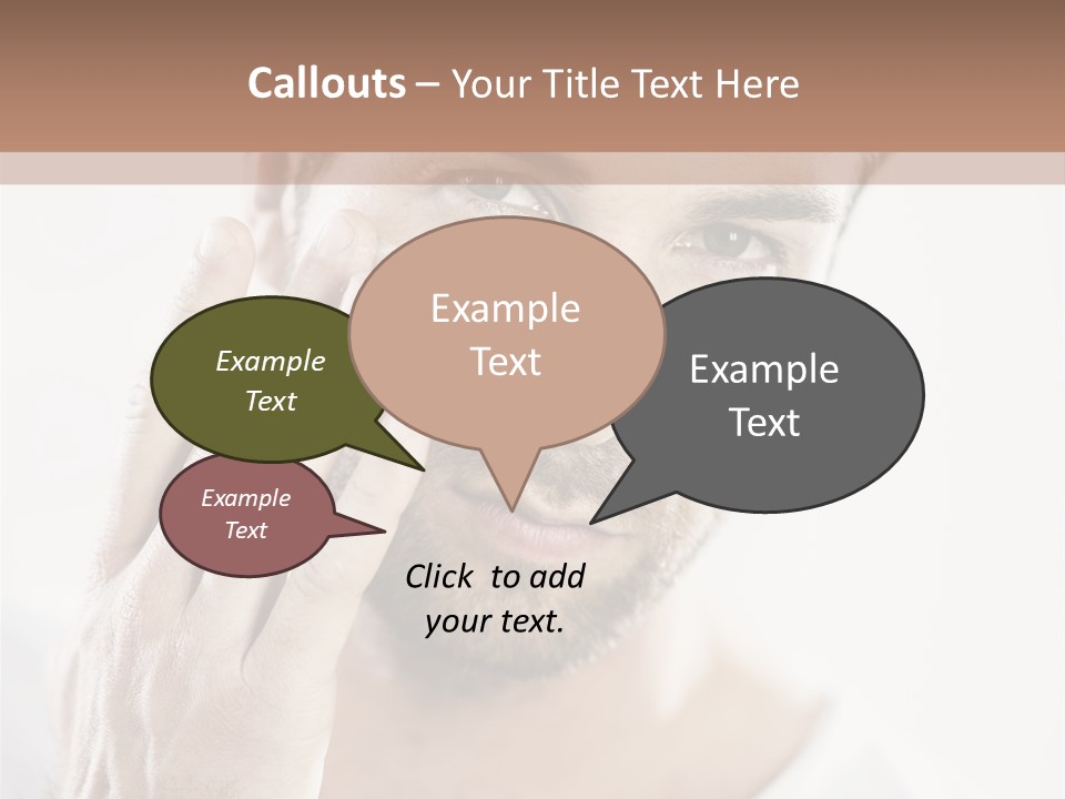 A Man Holding His Hand To His Face PowerPoint Template