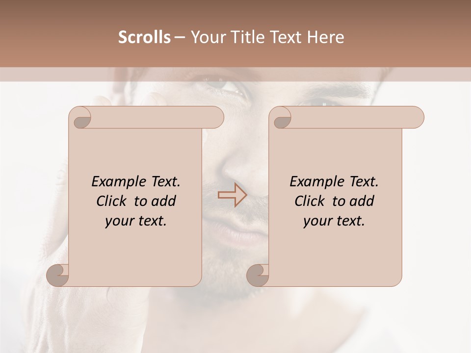 A Man Holding His Hand To His Face PowerPoint Template