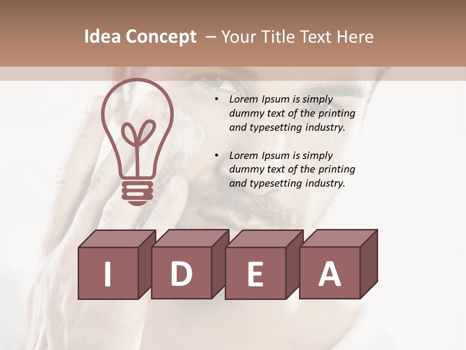 A Man Holding His Hand To His Face PowerPoint Template