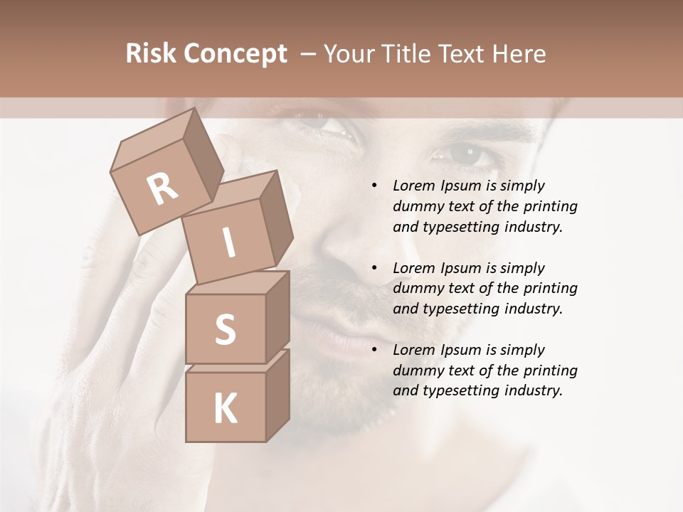 A Man Holding His Hand To His Face PowerPoint Template