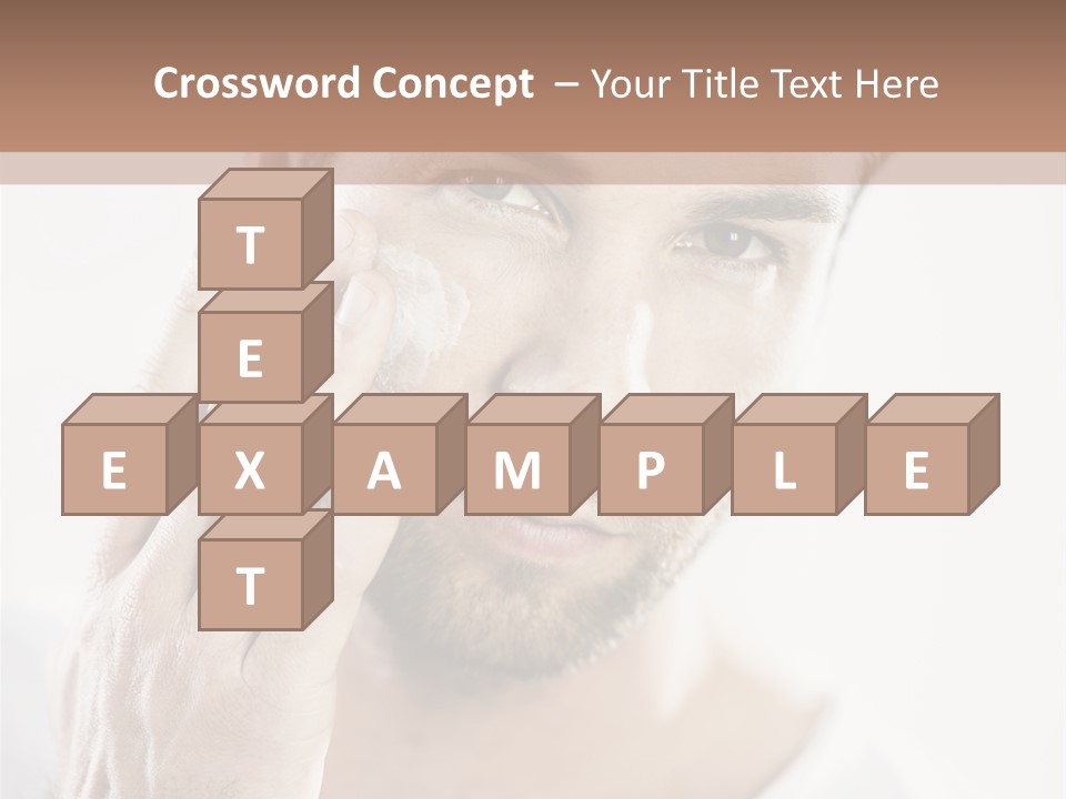 A Man Holding His Hand To His Face PowerPoint Template