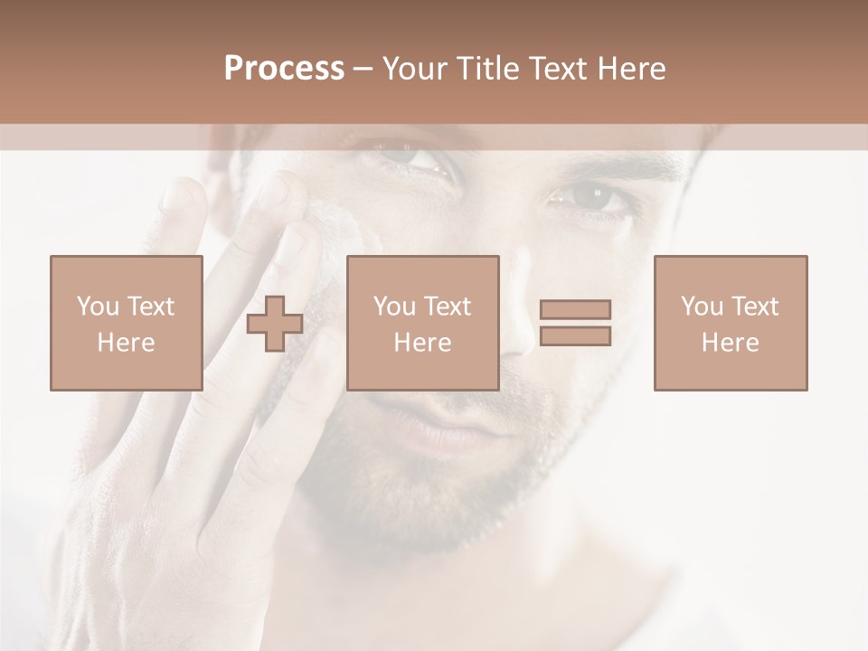 A Man Holding His Hand To His Face PowerPoint Template