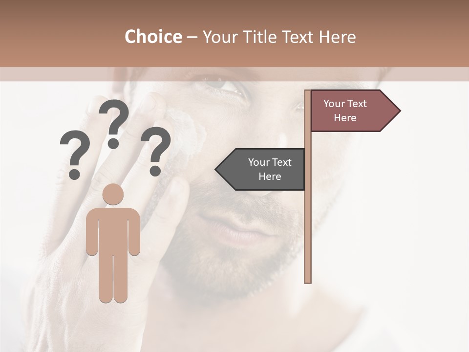 A Man Holding His Hand To His Face PowerPoint Template
