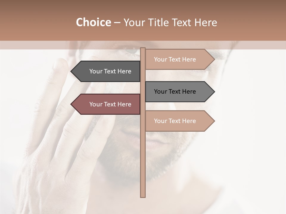 A Man Holding His Hand To His Face PowerPoint Template