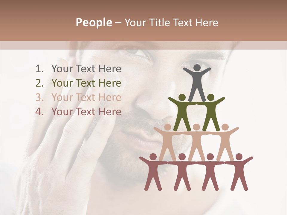 A Man Holding His Hand To His Face PowerPoint Template