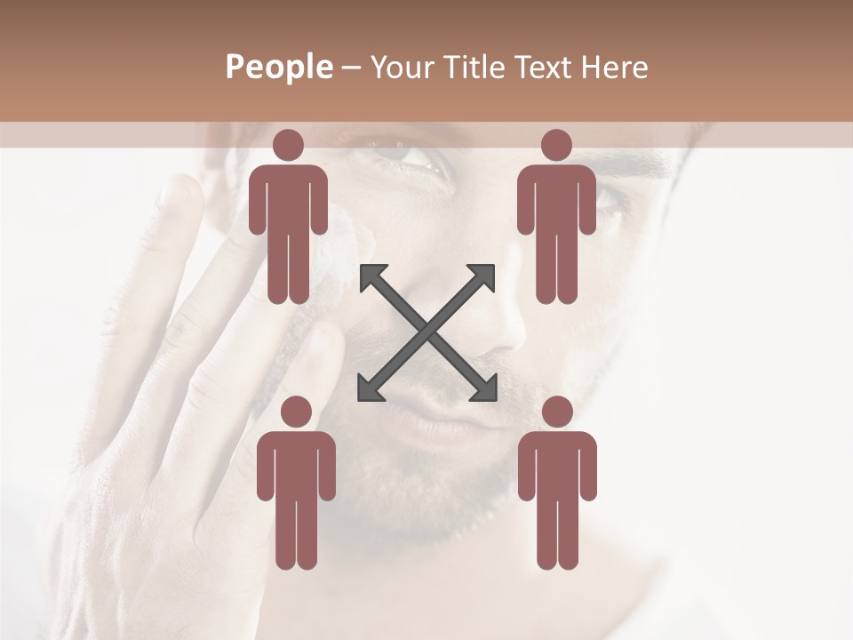 A Man Holding His Hand To His Face PowerPoint Template