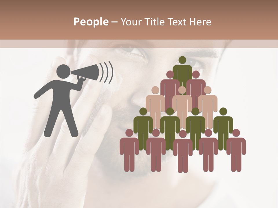 A Man Holding His Hand To His Face PowerPoint Template