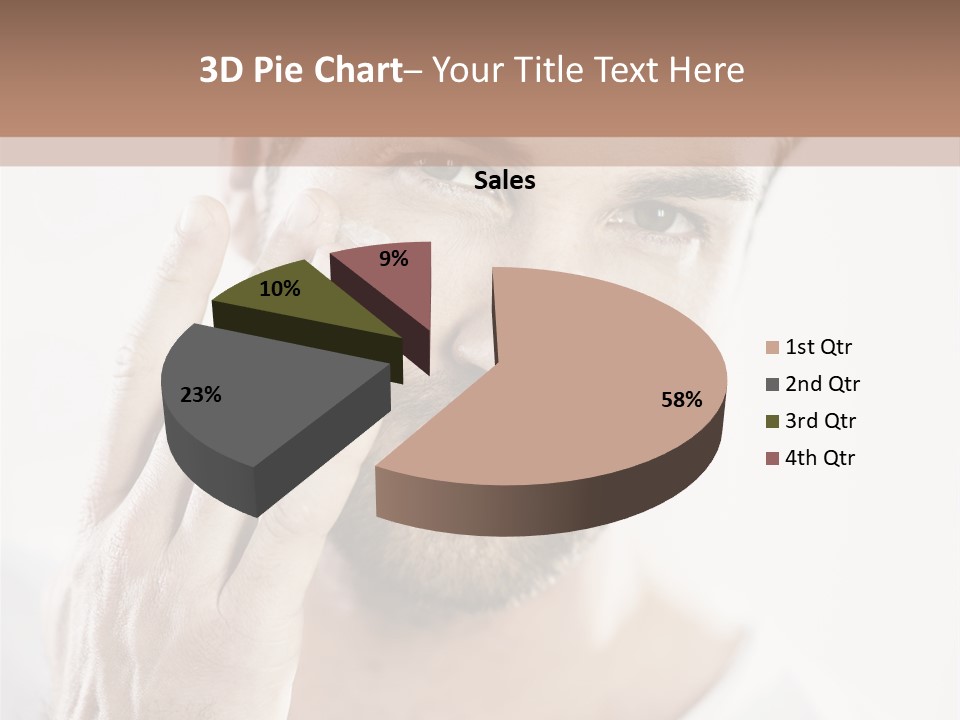 A Man Holding His Hand To His Face PowerPoint Template