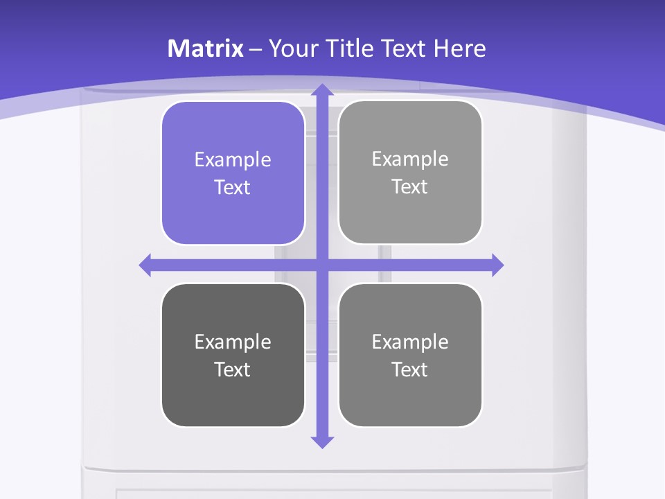 A White Refrigerator Freezer Sitting On Top Of A Purple Background PowerPoint Template