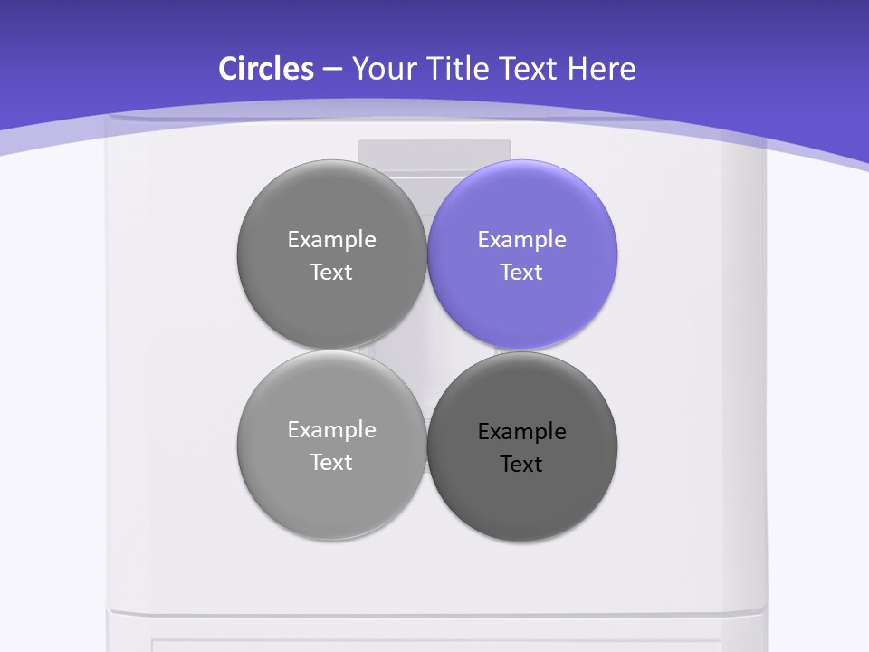 A White Refrigerator Freezer Sitting On Top Of A Purple Background PowerPoint Template