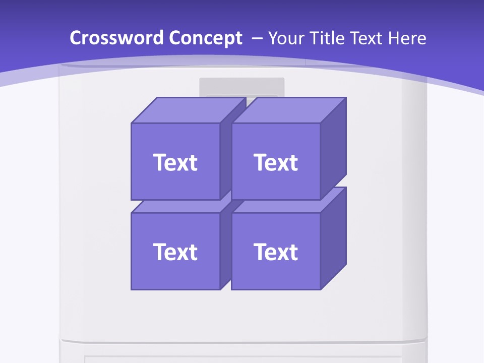 A White Refrigerator Freezer Sitting On Top Of A Purple Background PowerPoint Template