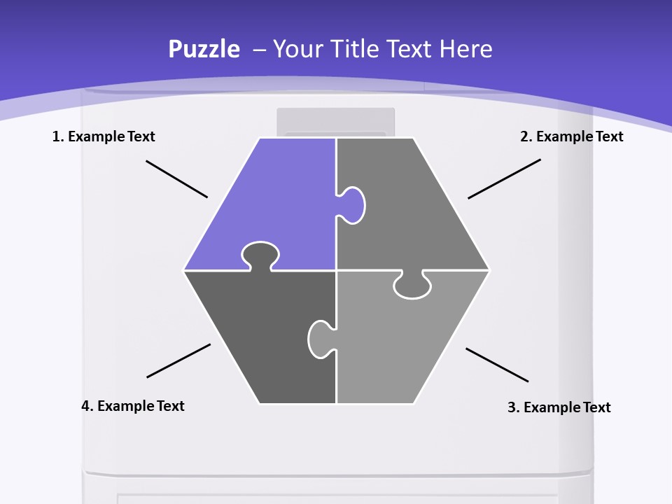 A White Refrigerator Freezer Sitting On Top Of A Purple Background PowerPoint Template