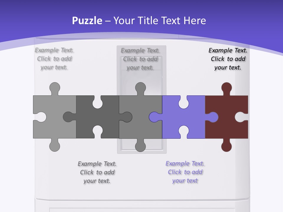 A White Refrigerator Freezer Sitting On Top Of A Purple Background PowerPoint Template