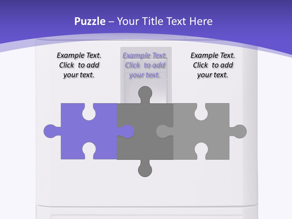 A White Refrigerator Freezer Sitting On Top Of A Purple Background PowerPoint Template