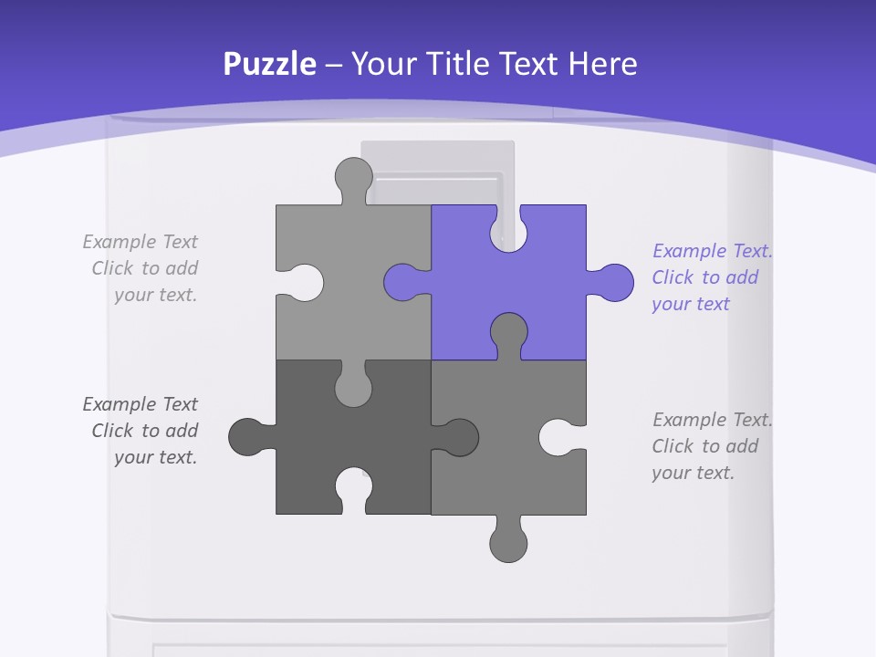 A White Refrigerator Freezer Sitting On Top Of A Purple Background PowerPoint Template