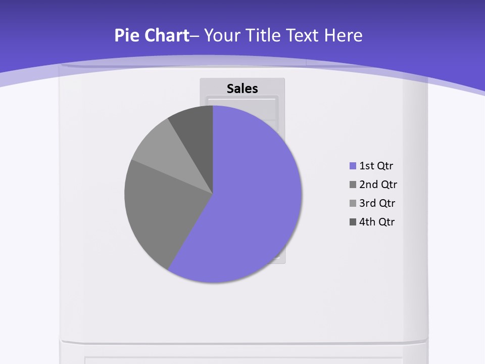 A White Refrigerator Freezer Sitting On Top Of A Purple Background PowerPoint Template
