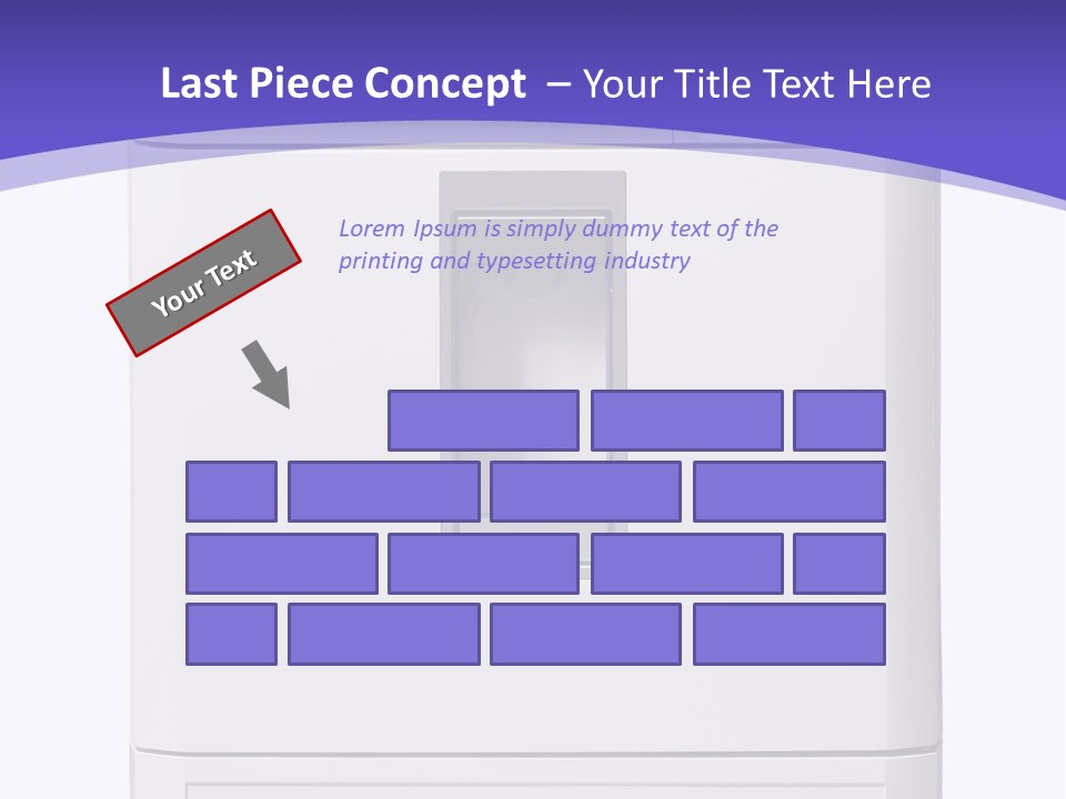 A White Refrigerator Freezer Sitting On Top Of A Purple Background PowerPoint Template