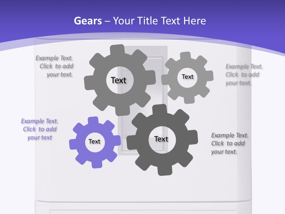 A White Refrigerator Freezer Sitting On Top Of A Purple Background PowerPoint Template