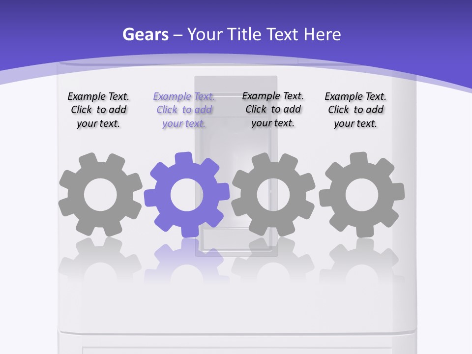 A White Refrigerator Freezer Sitting On Top Of A Purple Background PowerPoint Template