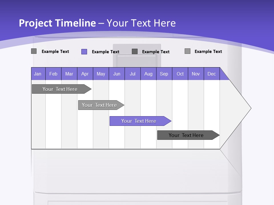 A White Refrigerator Freezer Sitting On Top Of A Purple Background PowerPoint Template