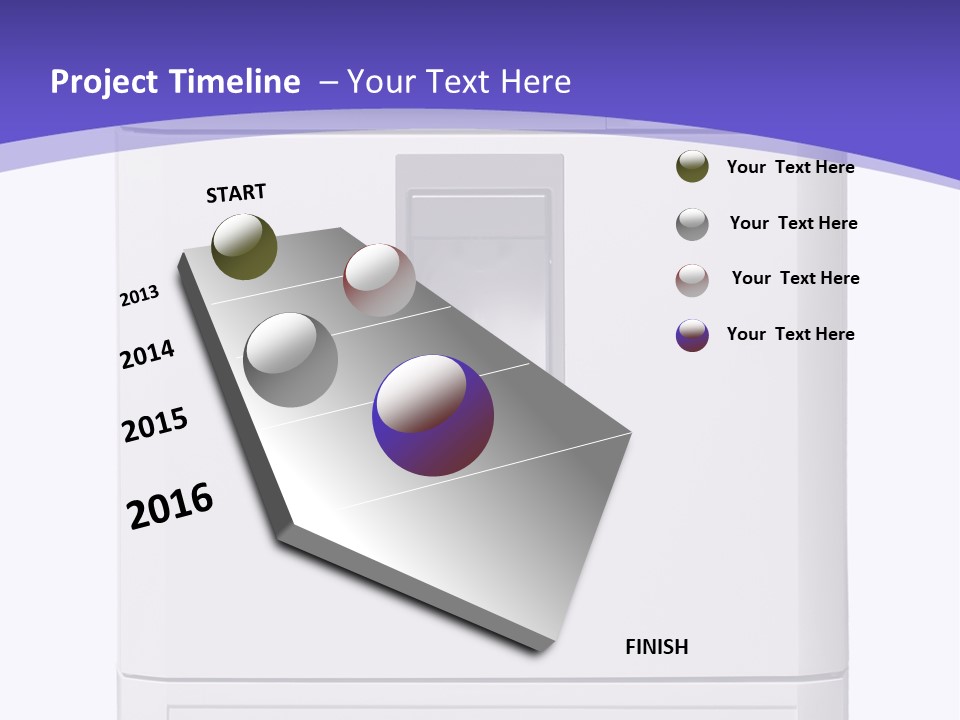 A White Refrigerator Freezer Sitting On Top Of A Purple Background PowerPoint Template