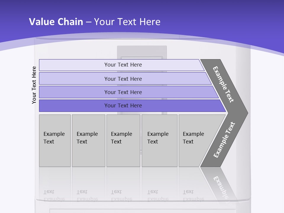 A White Refrigerator Freezer Sitting On Top Of A Purple Background PowerPoint Template