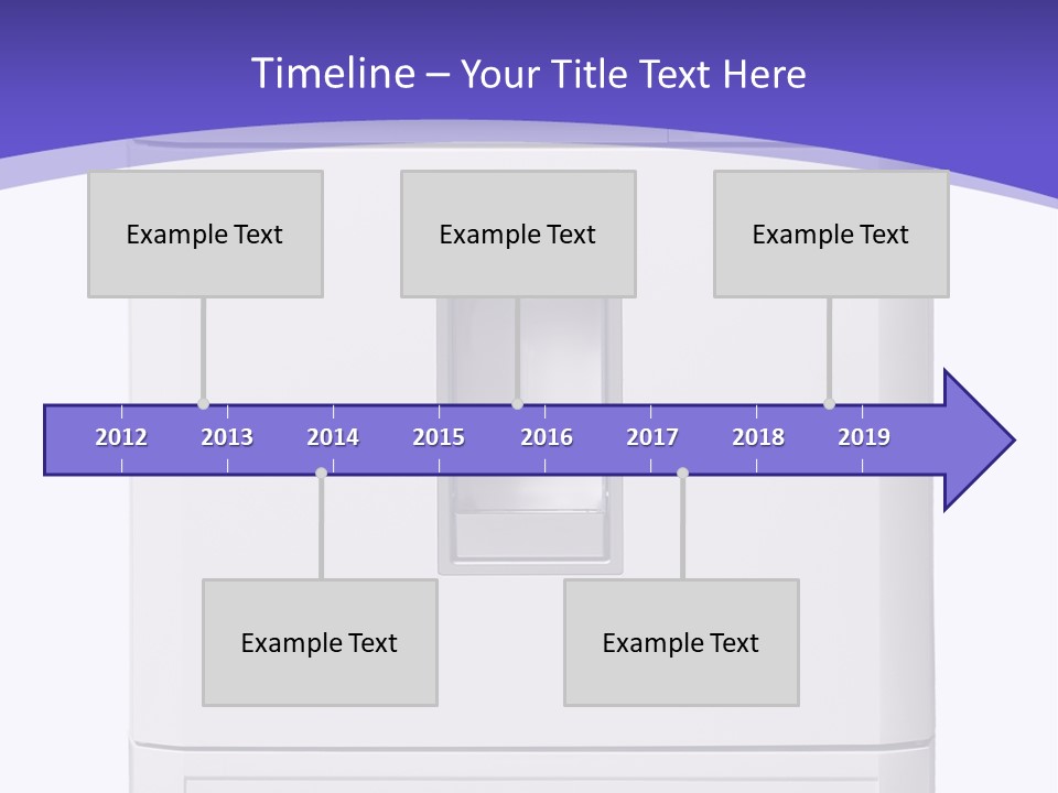 A White Refrigerator Freezer Sitting On Top Of A Purple Background PowerPoint Template