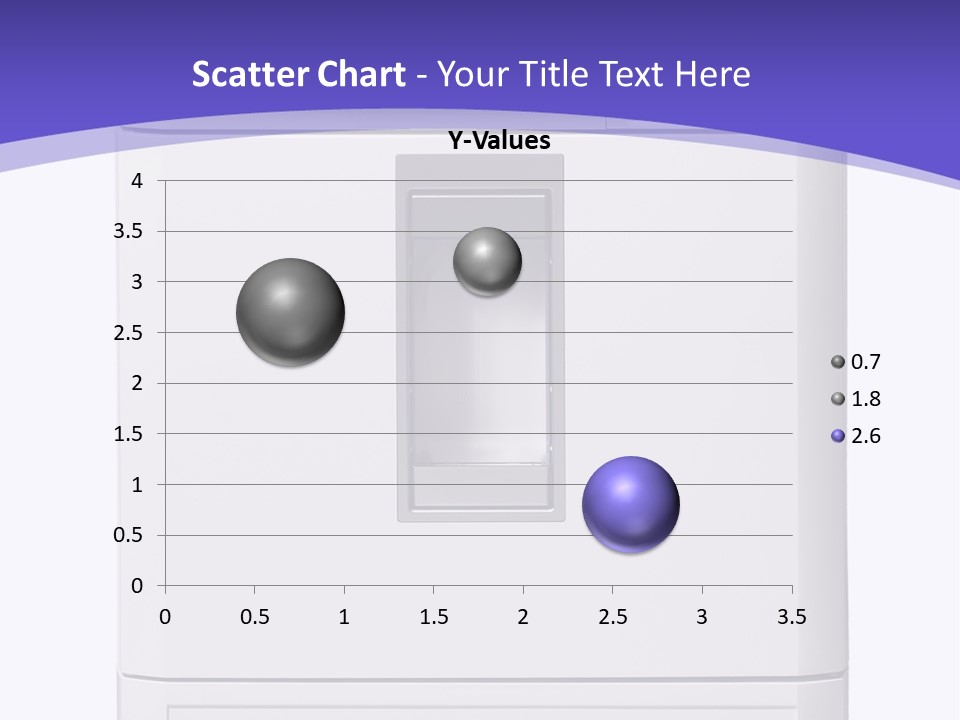 A White Refrigerator Freezer Sitting On Top Of A Purple Background PowerPoint Template