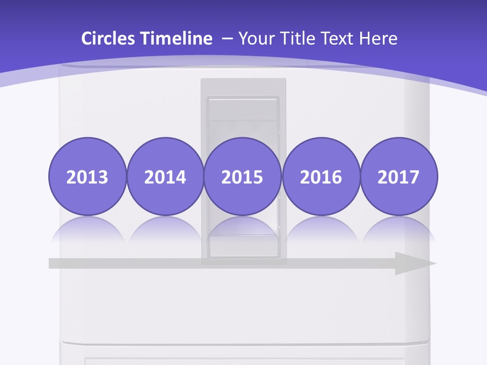 A White Refrigerator Freezer Sitting On Top Of A Purple Background PowerPoint Template