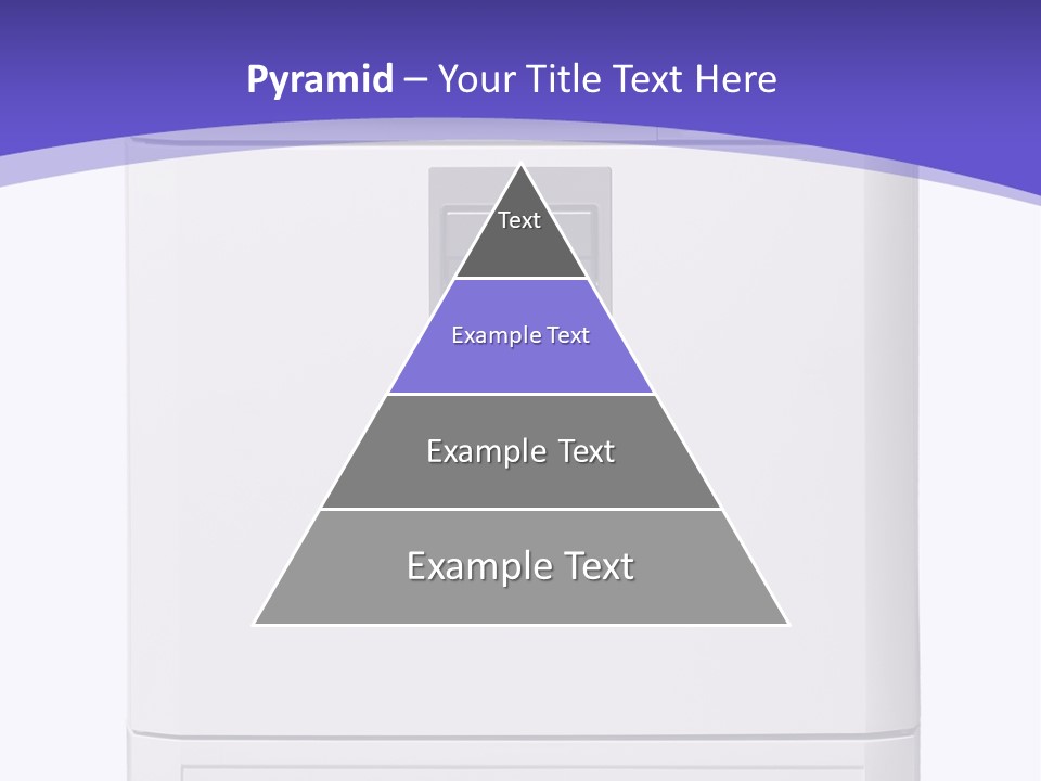 A White Refrigerator Freezer Sitting On Top Of A Purple Background PowerPoint Template