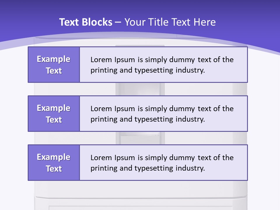 A White Refrigerator Freezer Sitting On Top Of A Purple Background PowerPoint Template