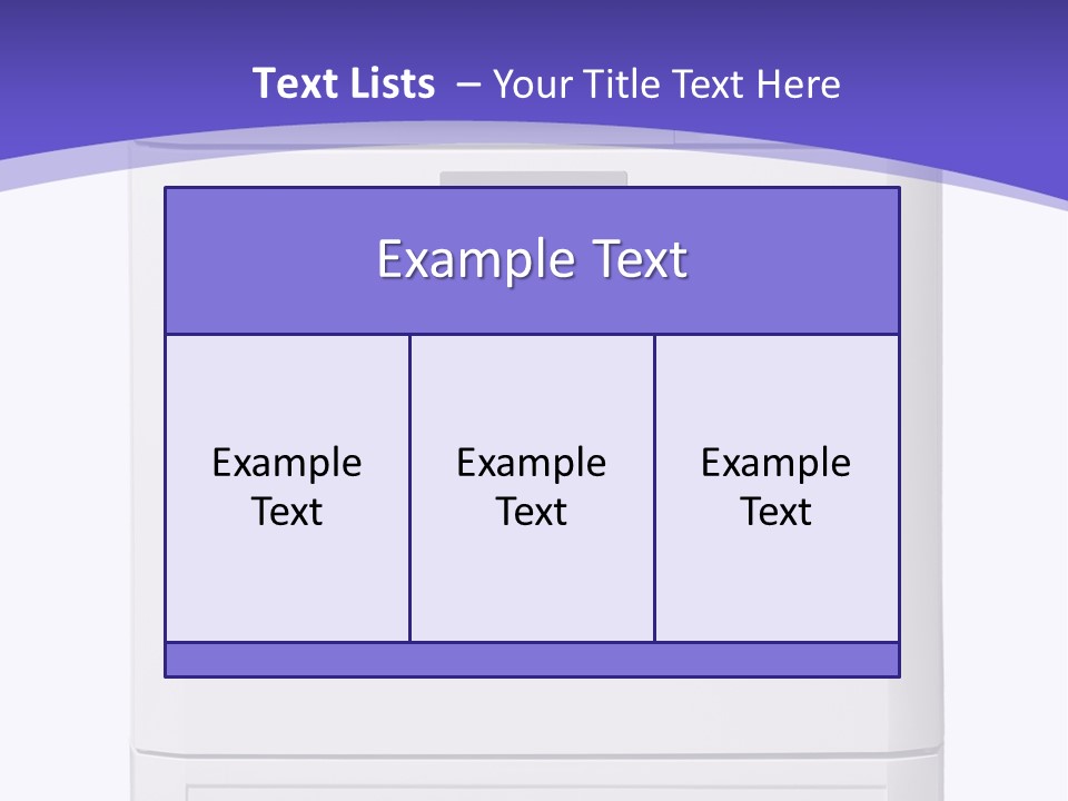 A White Refrigerator Freezer Sitting On Top Of A Purple Background PowerPoint Template