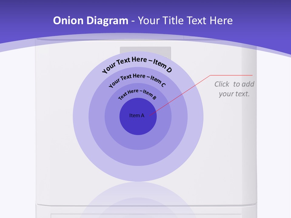 A White Refrigerator Freezer Sitting On Top Of A Purple Background PowerPoint Template