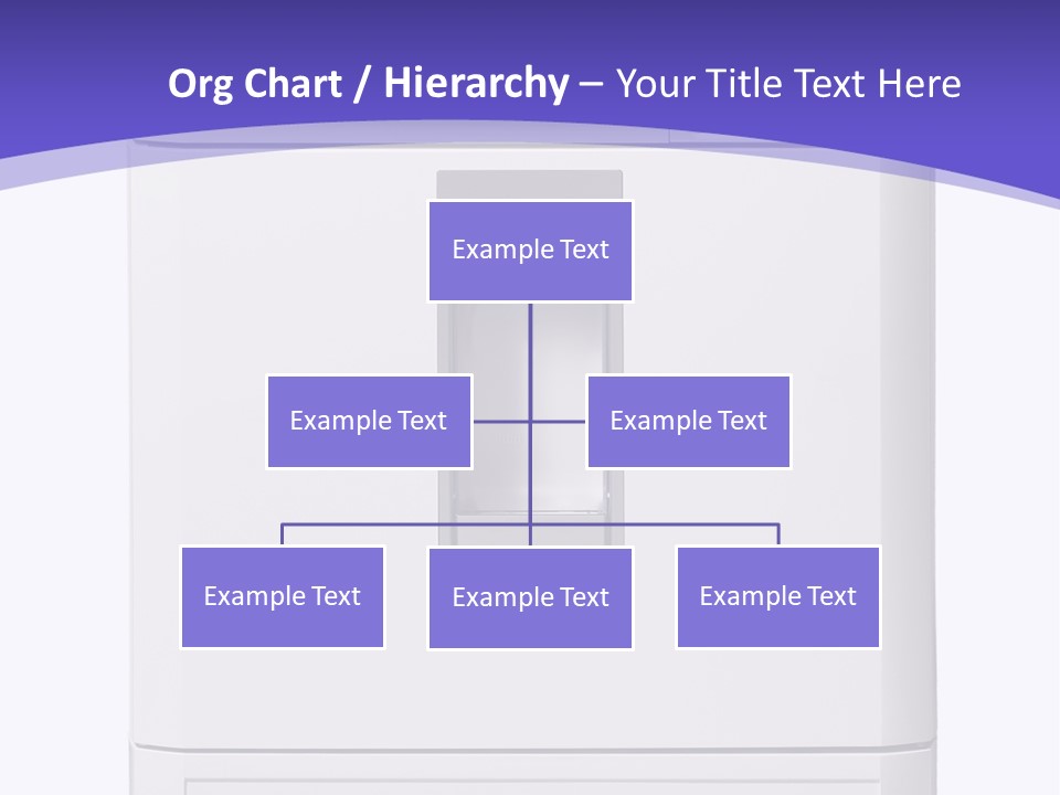 A White Refrigerator Freezer Sitting On Top Of A Purple Background PowerPoint Template