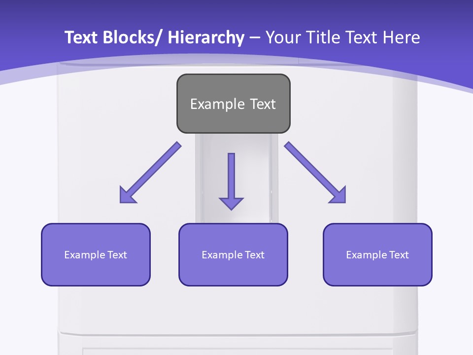 A White Refrigerator Freezer Sitting On Top Of A Purple Background PowerPoint Template